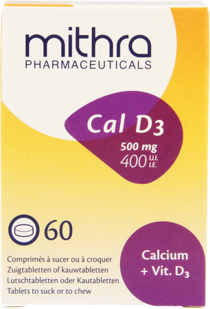 Mithra Cal D3 Zuigtabl-kauwtabletten 60 2