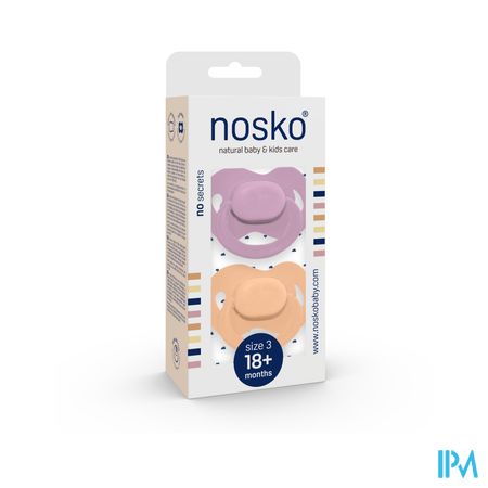 Nosko Fopspeen 18+ M Lilac + Peach