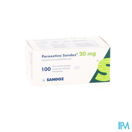 Paroxetine 20mg Sandoz Filmomh Tabl 100 X 20mg