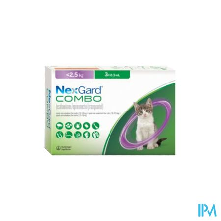 Nexgard Combo Spot-on Kat <2,5kg Opl 3x0,3ml