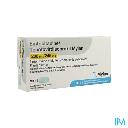 Emtricitab.tenofov.200/245 Mylan Comp Pell. 30 Bl