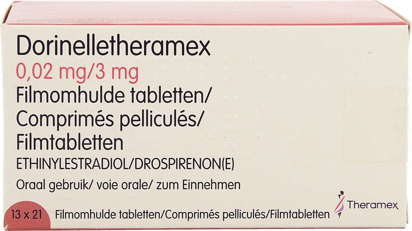 Dorinelle Theramex 3,00mg/0,02mg Film.tabl 13 X 21 2