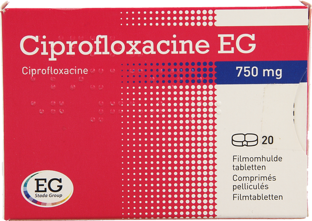 Ciprofloxacine EG 750Mg Tabl 20X750Mg 1