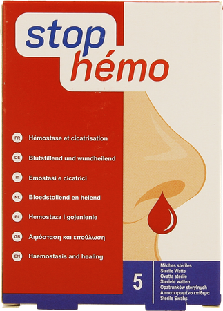 Stop Hemo Watten Steriel 5x4cm 1