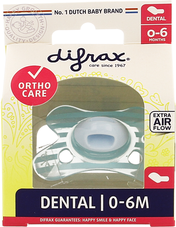 Difrax Fopspeen Sil Mini-dental 0-6m 799 12