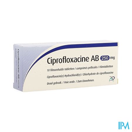 Ciprofloxacine Ab 250mg Filmomh Tabl 10 X 250mg