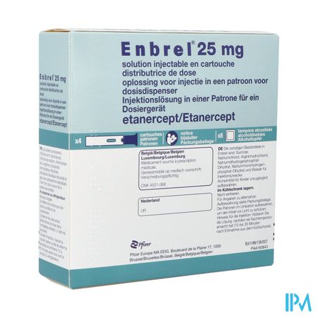 Enbrel 25mg Opl Inj In Patroon Vr Dosisdispens. 4