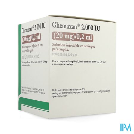 Ghemaxan 2.000ui 20mg/0,2ml Ser Prer. 20+pr.aig.