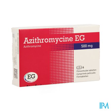 Azithromycine 500 Mg EG Comp Pell  6X500 Mg