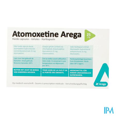Atomoxetine Arega 25mg Harde Caps 28 Pip 5