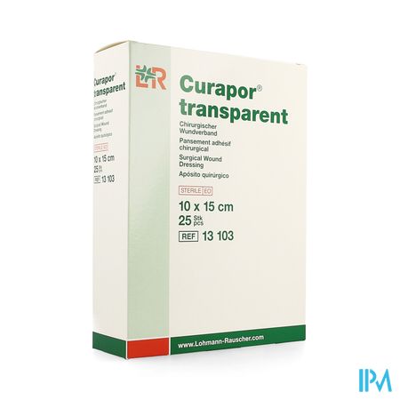 Curapor Transparant Steriel 10cmx15cm 25 13103