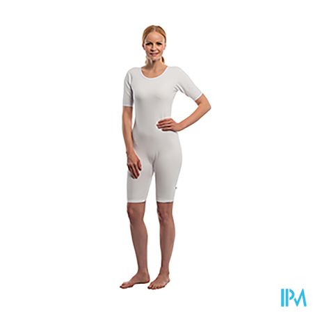 Suprima 4697 Body Manche Courte+zip Jambe Blanc M