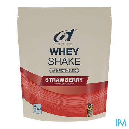 6d Whey Shake Strawberry Pdr 500g 1