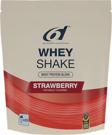 6d Whey Shake Strawberry Pdr 500g 1