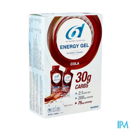 6d Sixd Energy + Caffeine Gel Cola 6x40ml