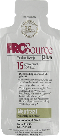 Prosource Plus Neutraal 15g Eiwit Zakje 1x30ml 1