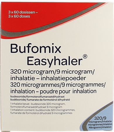 Bufomix 320mcg 9,0mcg Easyhaler Inhal Pulv Dos 180 1