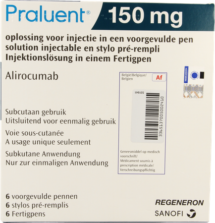 Praluent 150mg Opl Inj Voorgev.pen 6 X 150mg 1