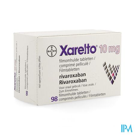 Xarelto 10mg Filmomh Tabl 98 X 10mg