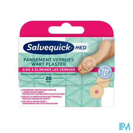 Salvequickmed Verrues Pansements 20