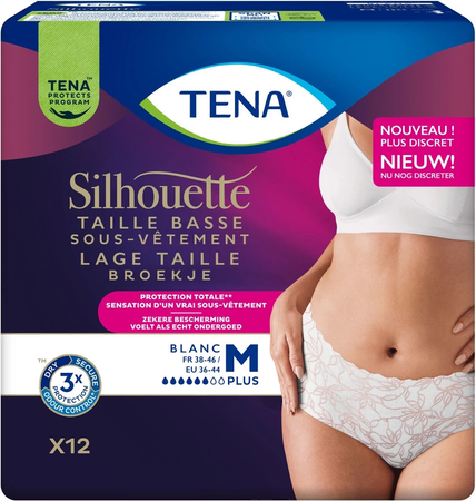 Tena Silhouette Plus Blanc Lage Taille M 12 780103 1