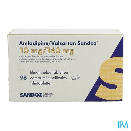 Amlodipine Valsartan Sandoz 10mg/160mg Comp 98 3