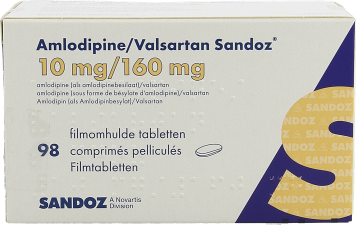 Amlodipine Valsartan Sandoz 10mg/160mg Comp 98 3