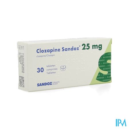 Clozapine Sandoz Comp 30 X 25mg