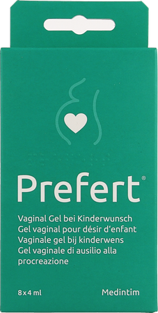 Prefert Vag. Glijmiddel Kinderwens Applic. 8x40ml 1