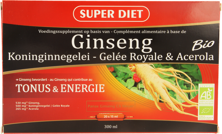 Superdiet Ginseng-gelee Royale Bio Amp 20x15ml 3