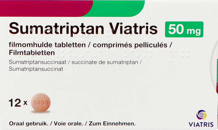 Sumatriptan Viatris 50mg Tabl 12 3