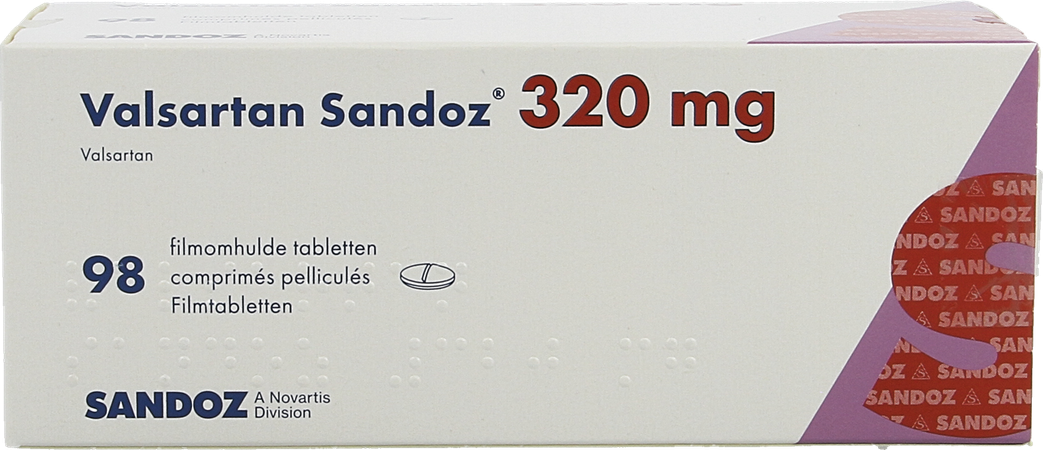 Valsartan Sandoz 320mg Comp Pell 98 X 320mg 2