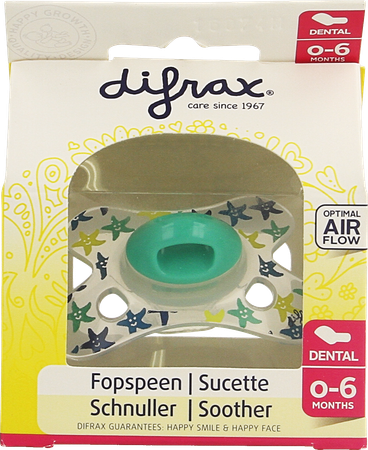 Difrax Fopspeen Sil Mini-dental 0-6m 799 18