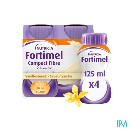 Fortimel Compact Fiber 2.4kcal Vanille 4x125ml