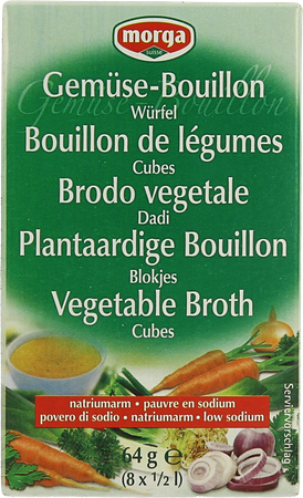 Morga Bouillonblokje Z/zout Bio 8x8g Revogan 1