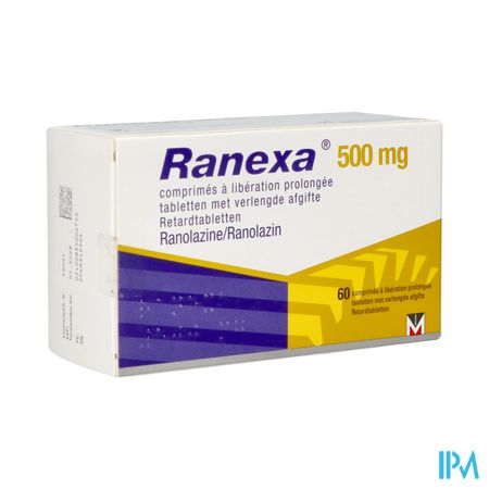 Ranexa 500mg Verlengde Afgifte Tabl 60