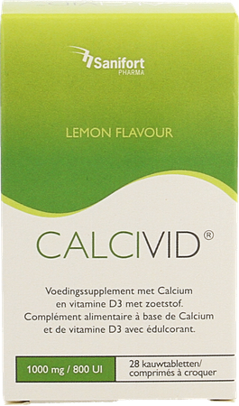 Calcivid 1000mg/800ie Lemon Chew 28 2