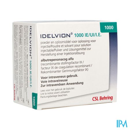 Idelvion 1000ie/ 5,0ml Pdr + Solv Voor Opl Inj Set