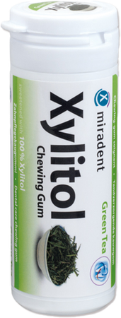 Miradent Kauwgom Xylitol Groene Thee Z/suiker 30 3