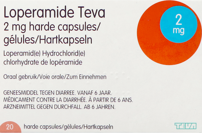 Loperamide Teva Caps 20 X 2mg 3