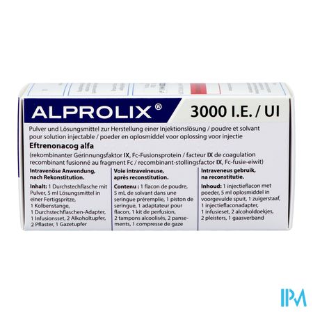 Alprolix 3000ie Pdr+solv Opl Inj 1 Fl + Ser Pr.5ml 1