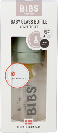 Bibs Biberon Verre 110ml Set Complet Sage 1
