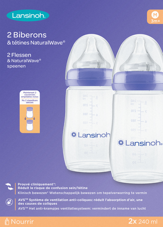 Lansinoh Zuigfles Natural Wave 2x240ml 1