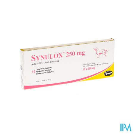 Synulox Smakelijke Tabl. 10 X 250mg