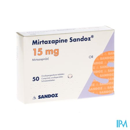 Mirtazapine Sandoz 15mg Orodisp Tabl 50