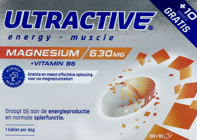 Ultractive Magnesium 630mg Comp 60 3