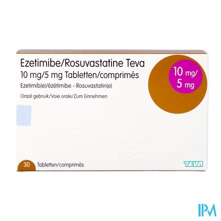 Ezetimibe Rosuvastatine Teva 10mg/ 5mg Comp 30 4