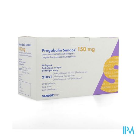 Pregabaline Sandoz 150mg Harde Caps 210