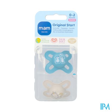 Mam Original Start Fopspeen Silic.pure 0-2m Blue 2