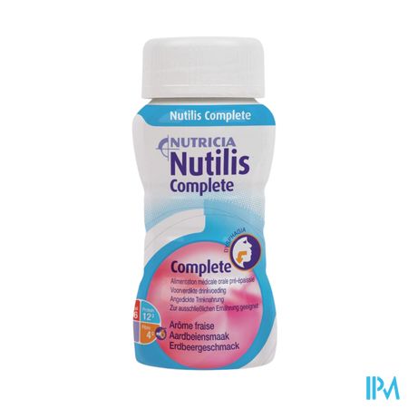 Nutilis Complete Stage 1 Aroma Aardbei Flessen 4x125ml